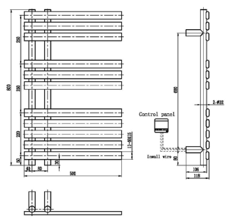 Электрический полотенцесушитель Boheme Venturo 723-BR бронза